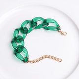 Bohemian Resin Wide Chain Bracelet for Women