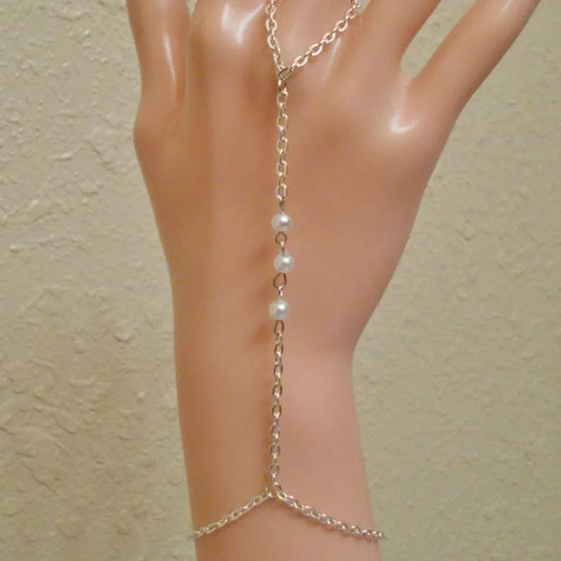 Vintage Pearl Charm Bracelet Lady Gift Bracelet