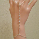 Vintage Pearl Charm Bracelet Lady Gift Bracelet