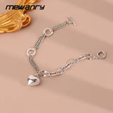 Silver Love Buckle Bracelet for Women, Sweet Birthday Jewelry