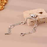 Silver Love Buckle Bracelet for Women, Sweet Birthday Jewelry