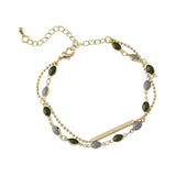 Korean Retro Double Layer Bracelets for Women, Party Banquet Jewelry