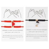 LX9D 2Pcs Red Rope Love Bracelets Chinese Knot Good Luck Protection Jewelry