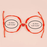LX9D 2Pcs Red Rope Love Bracelets Chinese Knot Good Luck Protection Jewelry