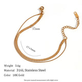 Snake Chain Blade Chain Stainless Steel Bracelet Waterproof Women Gift