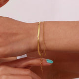 Snake Chain Blade Chain Stainless Steel Bracelet Waterproof Women Gift