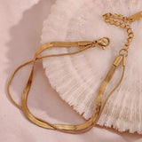 Snake Chain Blade Chain Stainless Steel Bracelet Waterproof Women Gift