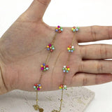 Crystal Flower Bracelet Gold-Plated Chain Allergy Protection