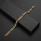 8MM 316L Stainless Steel Plated Chain Bracelet Men's Link Bracelet