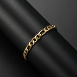 8MM 316L Stainless Steel Plated Chain Bracelet Men's Link Bracelet