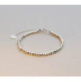 Silver Irregular Beads Bracelet Zircon Bride Jewelry