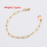 Square Charm Bracelet Stainless Steel 26 Letters Couple Jewelry