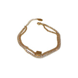 Double Layer Zircon Bracelet Women Couple