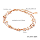 Layer Beads Bracelets for Women Rose Chain & Link Bracelet