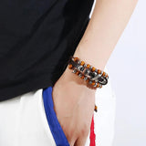 Punk Vintage X Charm Multilayer Wristbands Cuff Bracelet