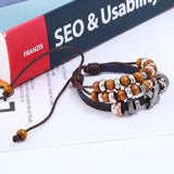Punk Vintage X Charm Multilayer Wristbands Cuff Bracelet