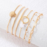 Geometric Flower Ring Bracelet Street Style Lady Temperament