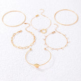 Geometric Flower Ring Bracelet Street Style Lady Temperament