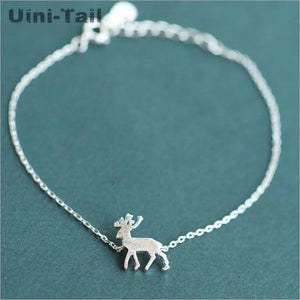 Uini-Tail hot deer 925 Tibetan silver bracelet forest elf literary small fresh