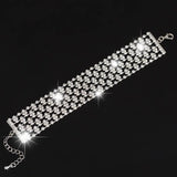 Star Rhinestone Crystal Silver Bracelet B057