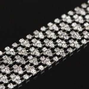 Star Rhinestone Crystal Silver Bracelet B057