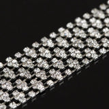 Star Rhinestone Crystal Silver Bracelet B057