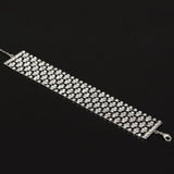 Star Rhinestone Crystal Silver Bracelet B057