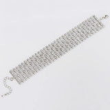 Star Rhinestone Crystal Silver Bracelet B057