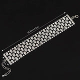 Star Rhinestone Crystal Silver Bracelet B057