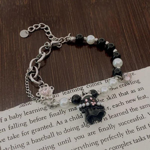 Ghost Beads Rhinestone Chain Bracelets for Couple