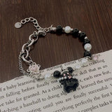 Ghost Beads Rhinestone Chain Bracelets for Couple