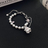 Ghost Beads Rhinestone Chain Bracelets for Couple