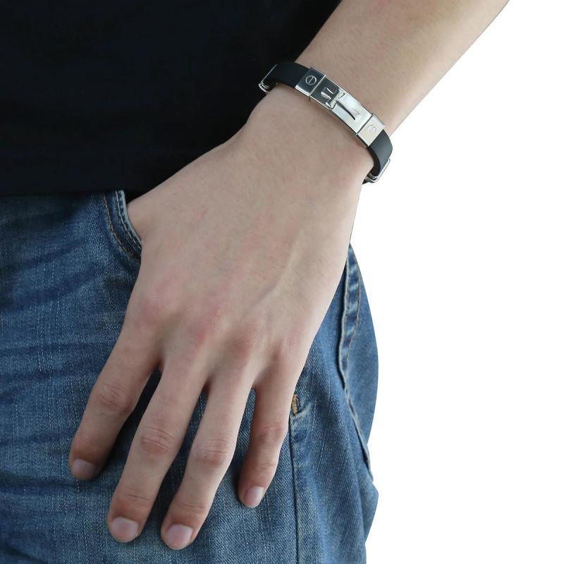 Men's Stainless Steel Cross Bracelet Wristband DKB557