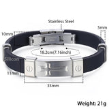 Men's Stainless Steel Cross Bracelet Wristband DKB557