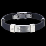Men's Stainless Steel Cross Bracelet Wristband DKB557