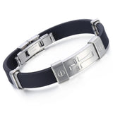 Men's Stainless Steel Cross Bracelet Wristband DKB557
