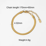 Charm Bracelet Vacuum Electroplating Stainless Steel Snake Bone Chain Bracelet