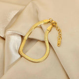 Charm Bracelet Vacuum Electroplating Stainless Steel Snake Bone Chain Bracelet