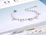 Bohemia Stainless Steel CZ Crystal Simulated Pearl Heart Charm Bracelet