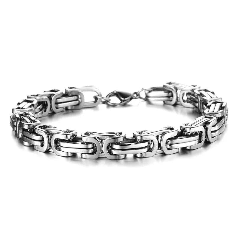 Stainless Steel Cuban Link Chain Bracelet for Men
