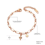 316L Stainless Steel Cross & Love Charm Bracelets For Women