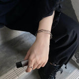 Harajuku Ins Geometric Multi-layer Open Bracelet Female Hand Jewelry