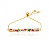 Life Tree Dinosaur Crystal CZ Bracelet Adjustable Silicone Charm Snake Chain