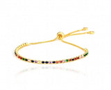Life Tree Dinosaur Crystal CZ Bracelet Adjustable Silicone Charm Snake Chain
