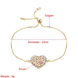 Butterfly Love Copper Gilded Zircon Micro Inlaid Bracelet