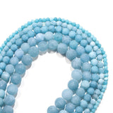 1strand/lot 4/6/8/10mm Matte Chalcedony Stone Round Loose Spacer Beads