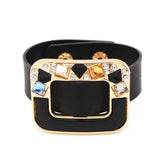 Charm Women Bracelet Leather Braided Punk Rock Bangles Jewelry
