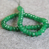 6*8mm Green Chalcedony Beads Round Faceted Stone 15in