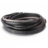 Leopard Leather Bracelets for Women Men Wide Wrap Statement Jewelry
