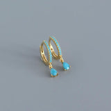 925 Silver Zircon Circle Stud Earrings for Women